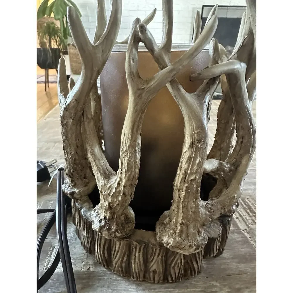 Rustic Antler Candle Warmer W/Light Nice Quality!